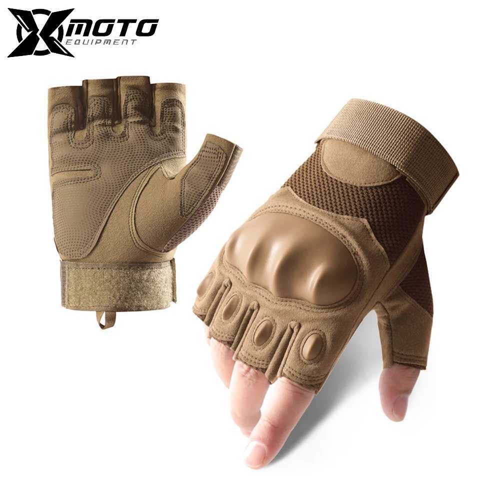 Half finger protective tactical gloves outdoor special forces riding gloves New Year summer camouflage gloves CL241007