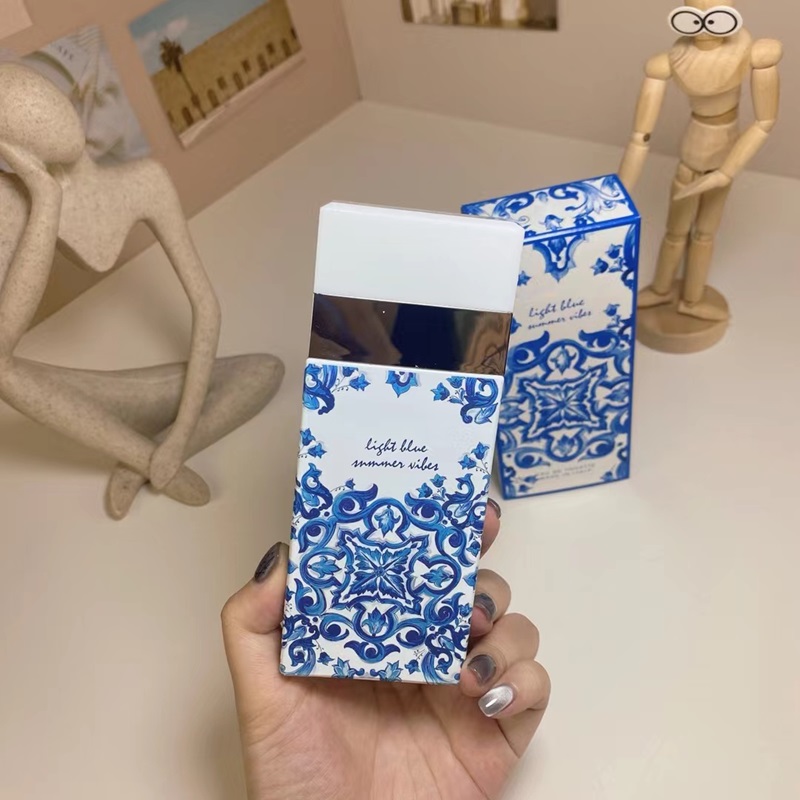 Hottest Light Blue Man Perfume Fragrance for Men 100ml EDP EAU De Spray Parfum Designer Cologne Perfumes Longer Lasting Pleasant