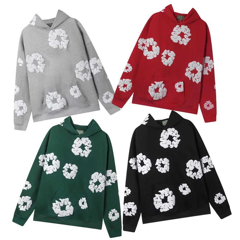 Sweats à capuche pour hommes 2018 printemps / automne 3D mode motif de fleurs à capuche chemise de sport unisexe décontracté vêtements amples hau