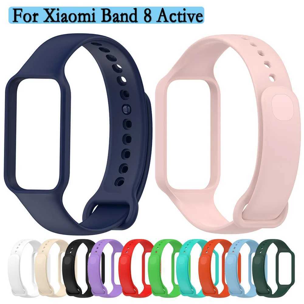 2-en-1 adapté à la bande Xiaomi 8 Sangle de surveillance active de haute qualité durable et à la sangle en silicone avec boîtier de protection du