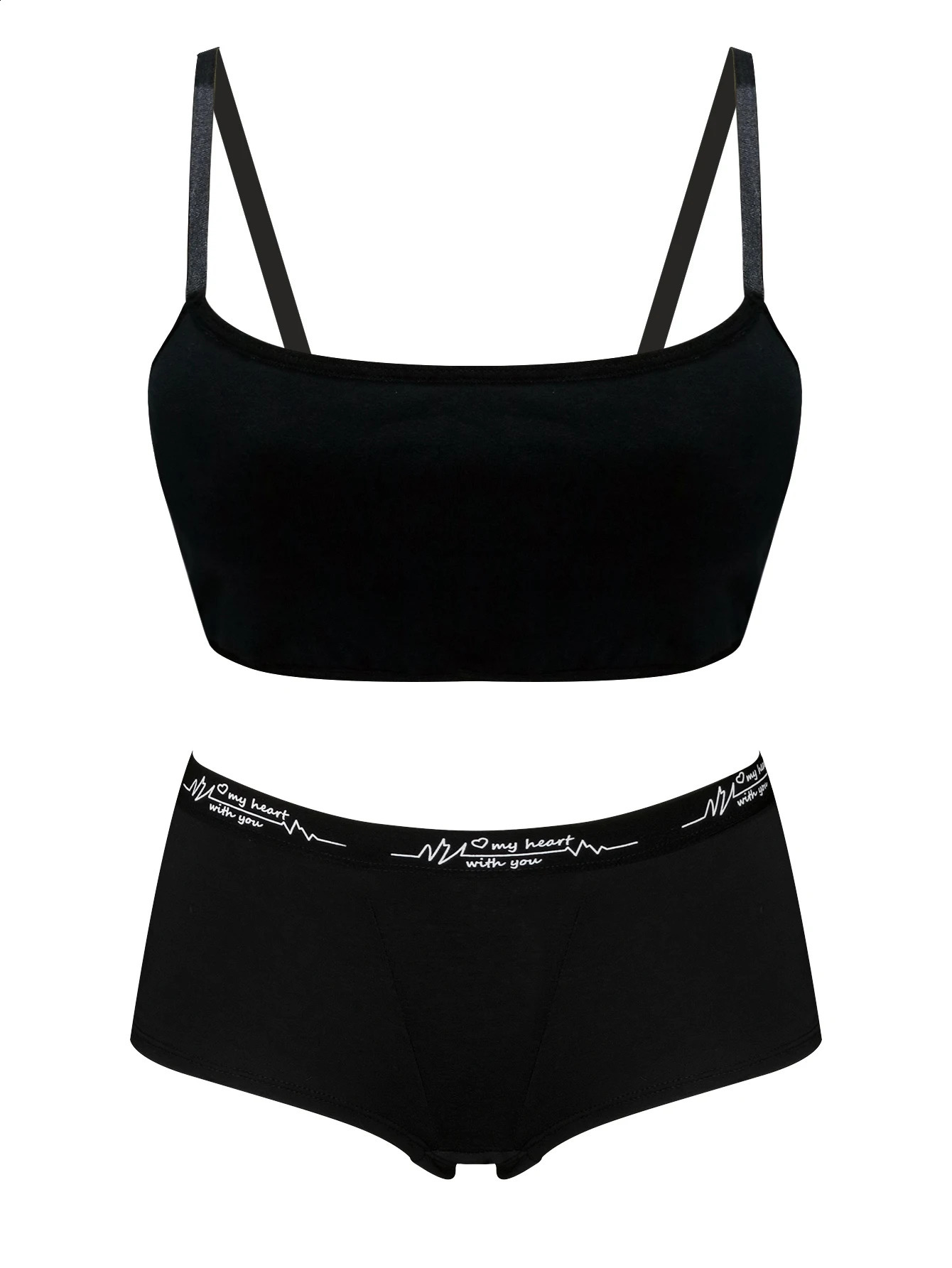 Varsbaby ensemble soutien-gorge et shorty non rembourré pour femmes, soutien-gorge de Sport sans fil avec culotte en coton, Lingerie 241008