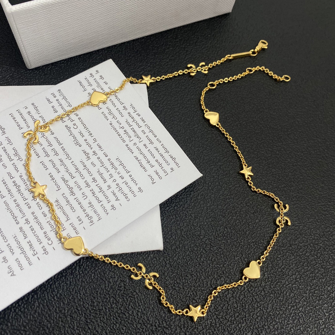 Necklace Luxury Designer Necklaces Choker Chainr Pendant Statement 18K Gold Plated Brass Copper Fashion Womens Wedding Jewelry Accessories-image-769861327