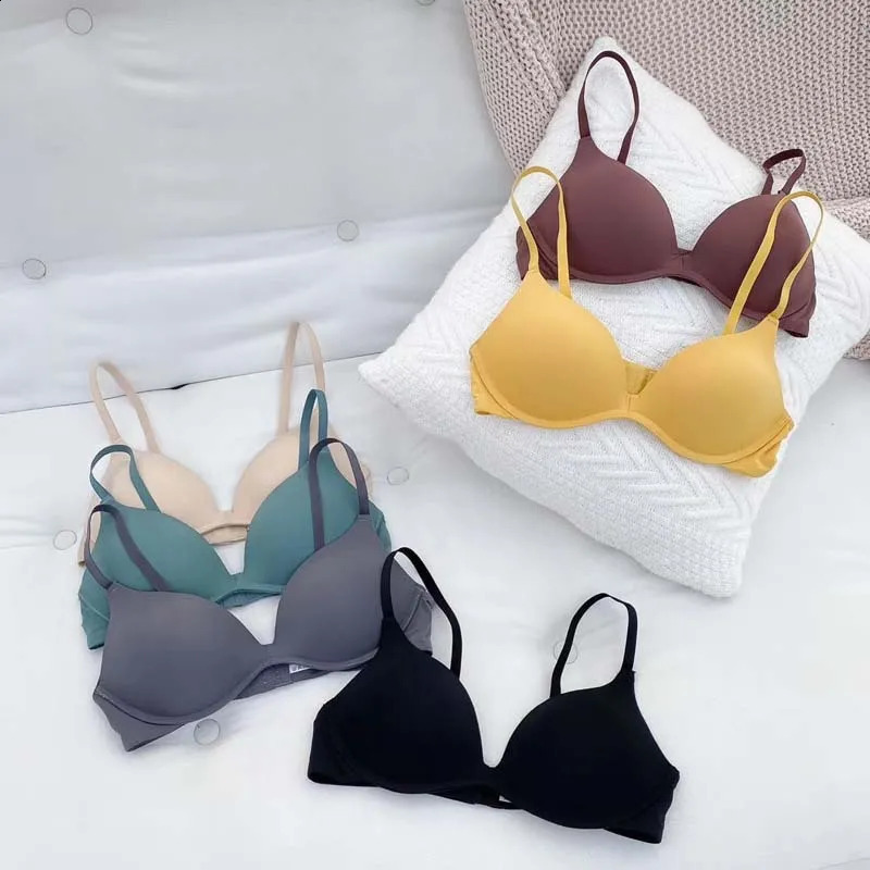 Backless Bras for Women Seamless Underwear Sexy Lingerie 34 Cup Bralette Top Wireless Brassiere Intimates Comfort T Shirt Bra 241008