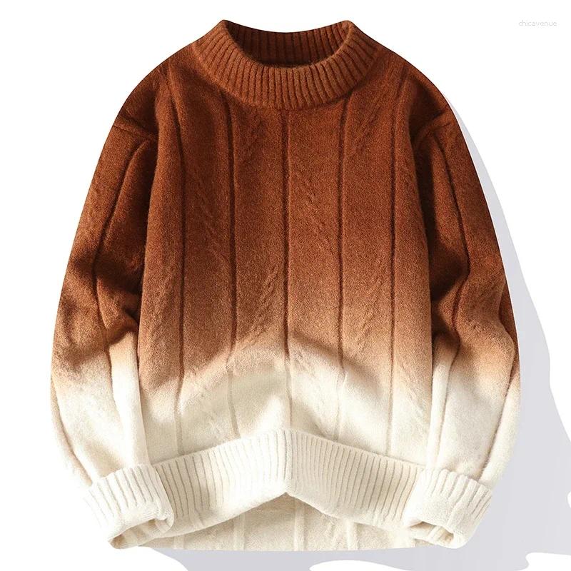 Les pulls pour hommes tricotés mâles en vrac rond manche longue automne et pull de printemps pull de haute qualité 2024 C57