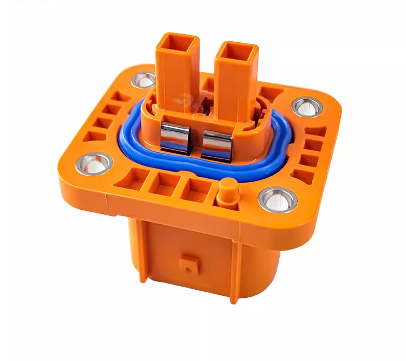 Connecteur haute tension à deux cœurs, petite prise droite de courant, nouvelle énergie pour véhicule électrique, prise électronique mâle et feme