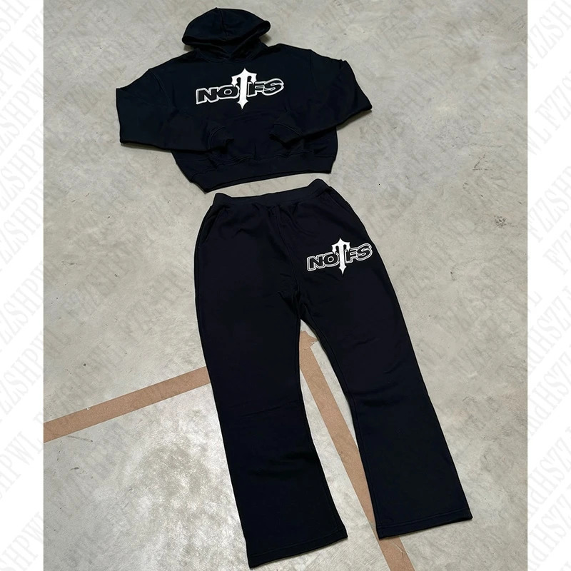 Y2K hooded sweatshirt Harajuku letter printed graphic aesthetics Glenge Gothic hip-hop casual retro long sleeved pants 241009