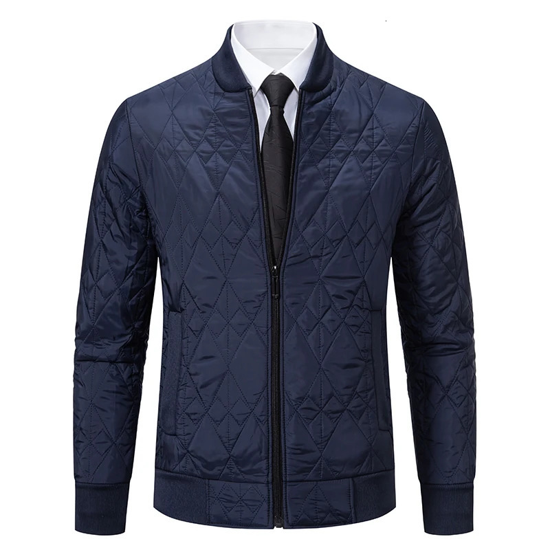 Autumn and winter wool coat mens jacket waterproof casual business zipper cardigan windproof baseball jacket velvet top 241009
