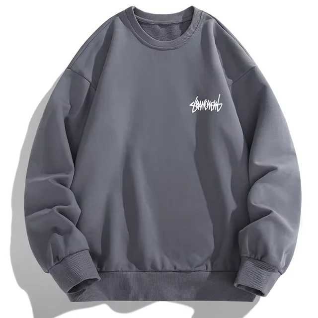 Sweats à capuche masculine 2024 Couleur solide d'automne à manches longues coton pur masculin