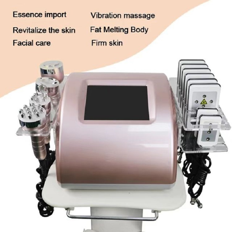 Multifunctional Cavitation Rf Vacuum Body Slimming Face Massager Laser Ultrasonic 40k RF Cavitation Ultrasound Vacuum Cavitation Fat Reducing Wei