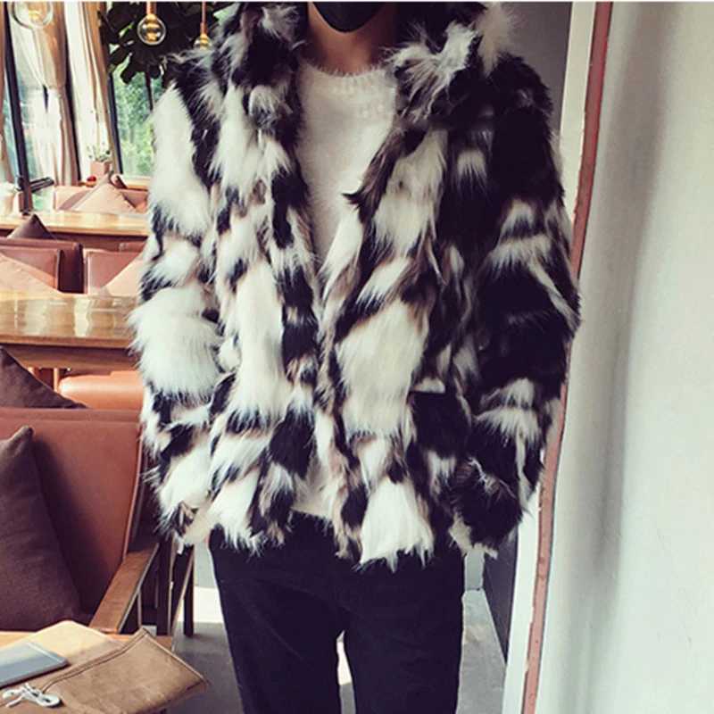 Nouveau manteau de fourrure spécial Ensemble d'hiver personnalisé pour hommes décontractés fourrure épaisse manteau de fourrure pour hommes W2410