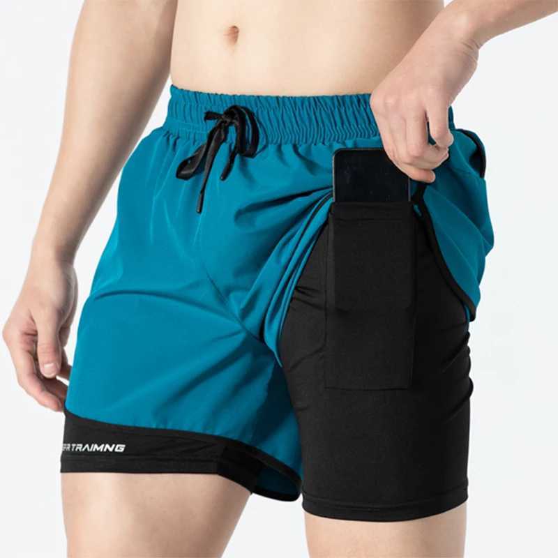 Sports shorts mens sportswear double-layer running gym 2-in-1 beach jogging bottom womens summer fitness training quick drying shorts W241010