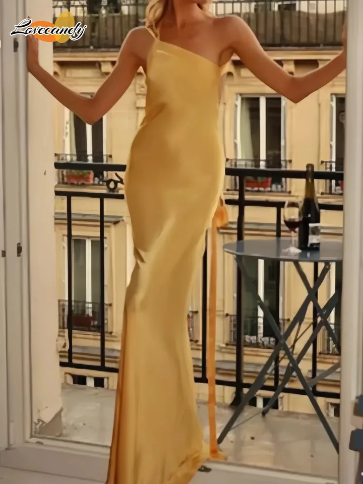 Mode couche incliné ouvert arrière robe femme sexy slim off épaule en satin lacet up longues robes 2024 feme-fêtez des robes de soirée 241009