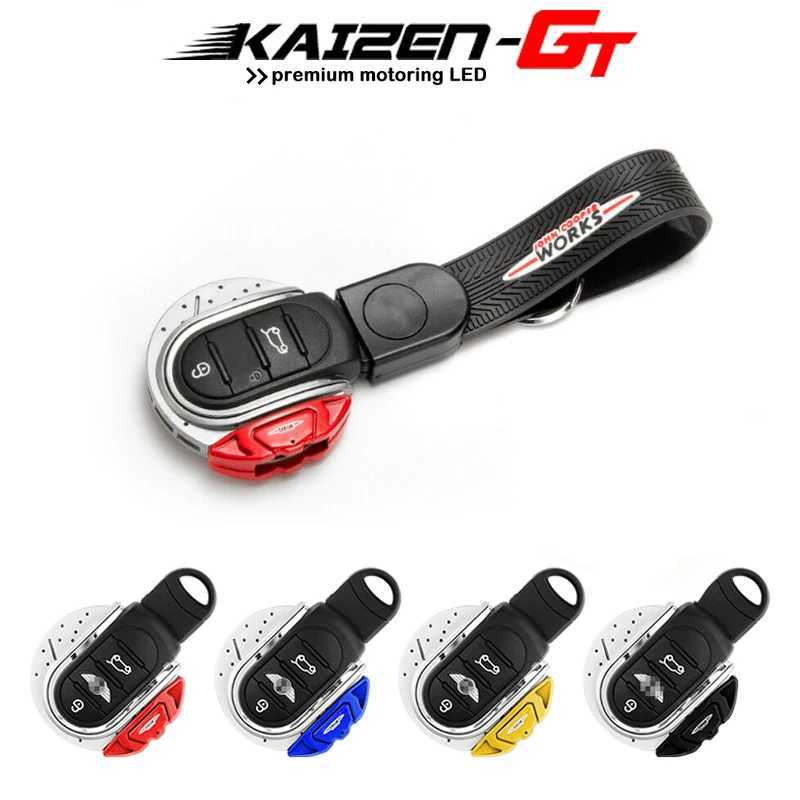 Keychains Lanyards Smart key cover JCW brake disc style She 3/4 button key Fob shell with keychain ring suitable for mini Cooper F55 F56 F57 F60 J24