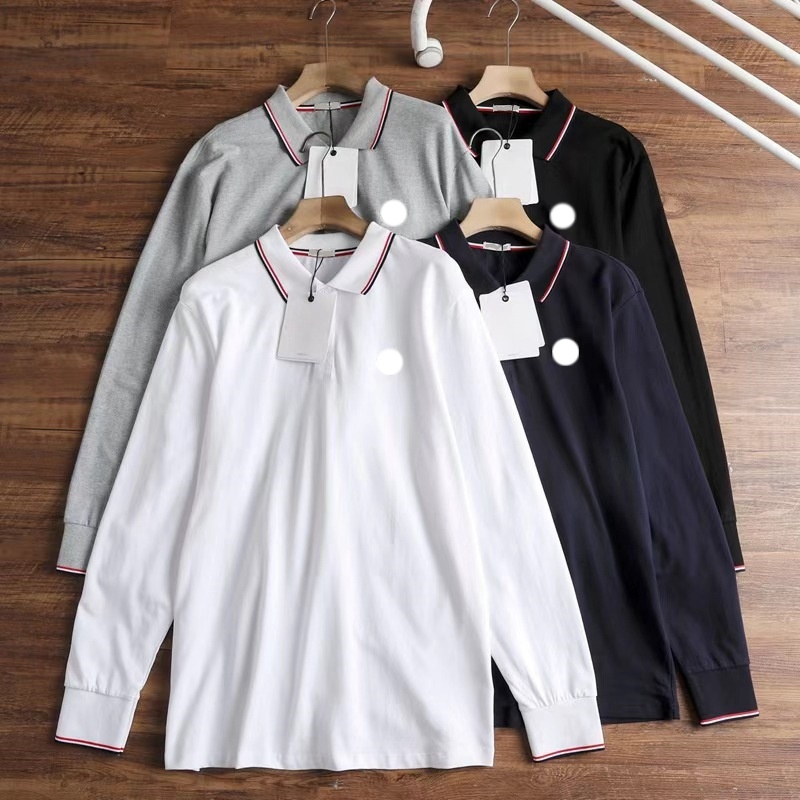 Mens Polo Long Sleeve Designer Women Polo Shirt Brand Collar Embroidered t shirt spring Autumn Winter Fashion Pure Cotton New Luxury Long Sleeve