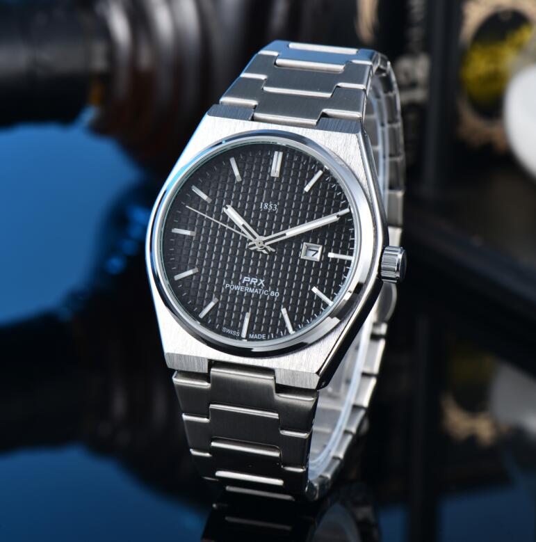 Man watch MEN Fashion mens watch1853 Quartz Wrist Watches prx bell nical wristwatches High Quality Brand Chronograph stainless steel Belt Couple wat
