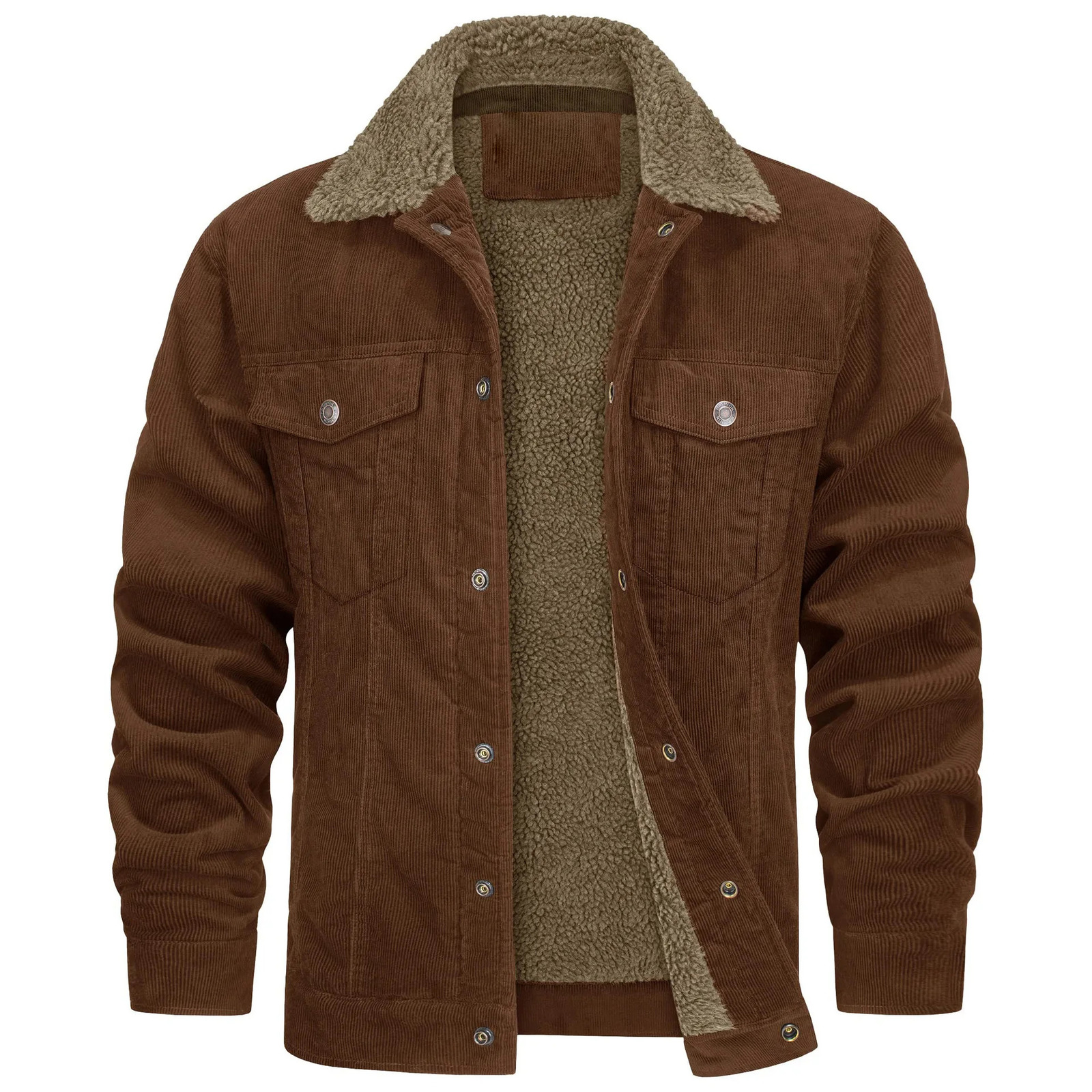 Veste en velours côtelé pour hommes hivernaux
