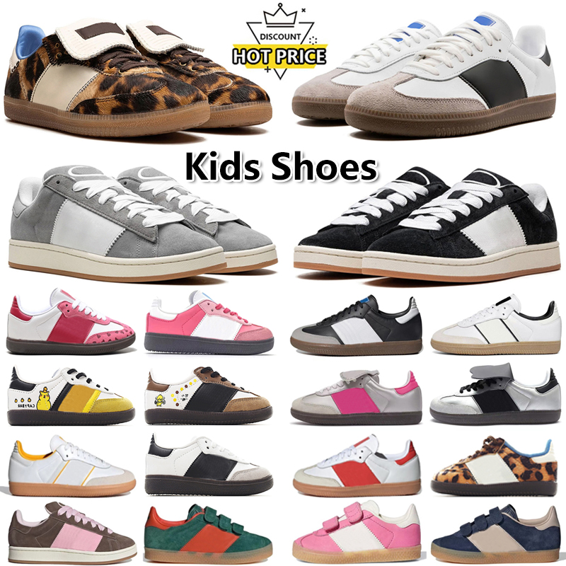 Kids Shoes vegan 00s toddler sneakers Leopard White Black Pink Children youth little baby Preschool infant enfant boys girls Designer Kid Sports-image-939640791