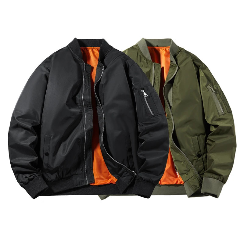 military jacket mens ultra-thin bomber jacket Spring and Autumn R mens jacket Ma-1 pilot air bomber jacket and jacket mens 241009