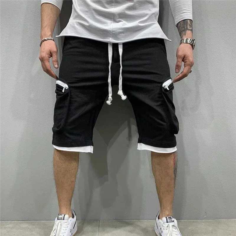 Summer loose cargo shorts mens running shorts sports shorts street fitness multi pocket sports shorts mens cargo sweaters