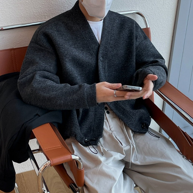 Men's Jackets Lazy Style Leisure Cardigan Men Solid Color Business Coat Korean Casual Jacket Spring Autumn Outwear Tops