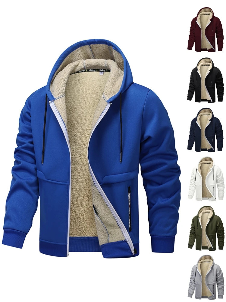 2024 Veste d'automne / hiver avec une doublure en cachemire épaisse à collier de laine ouverte Pull d'usine décontracté à 9 couleurs S-3XL 241009