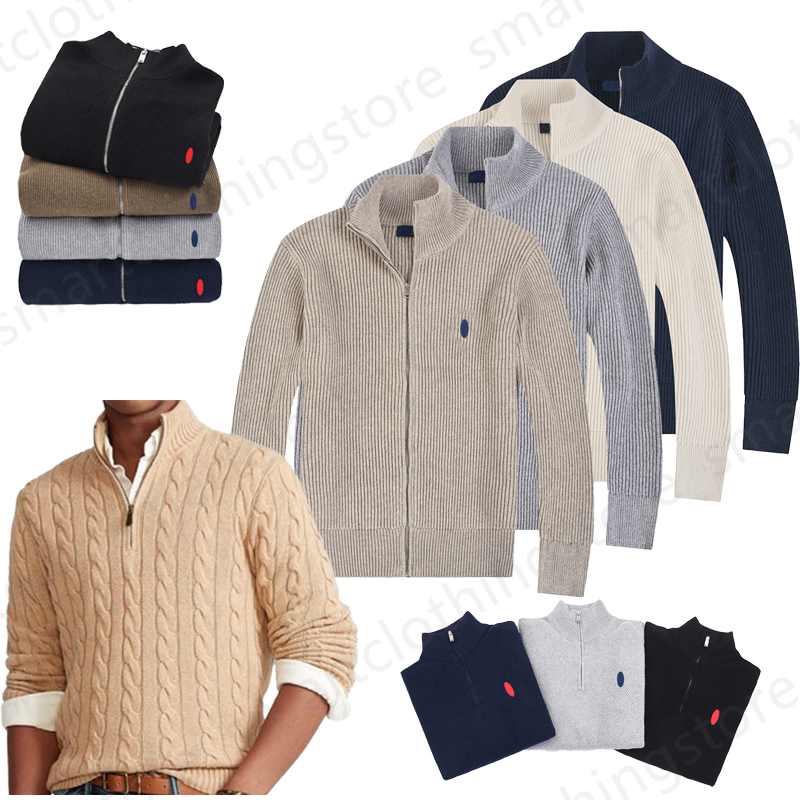 Pull de designer Pull polo pour hommes Fermeture à glissière Tendance Pull pour hommes Polo Coton Chandails Hommes Sweat à capuche Designer Sport