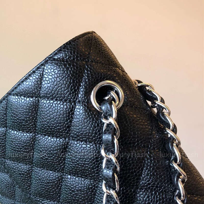 23cm Women Shoulder Bags Designer Fashion Black Gold Silver Chain Totes Handbags Luxury Flap Bag Crossbody Bag Genuine Leather luxuryflash