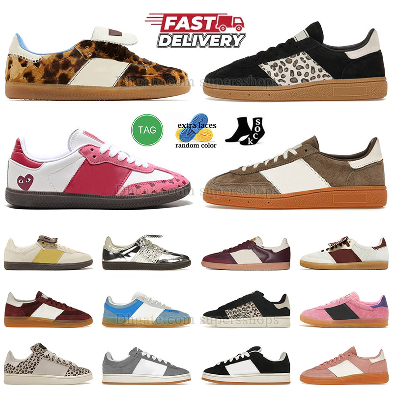 luxe leopard print designer shoes mens womens youth indoor loafers sneakers bad bunny inter maimi rose pink white handball earth brown green red sue