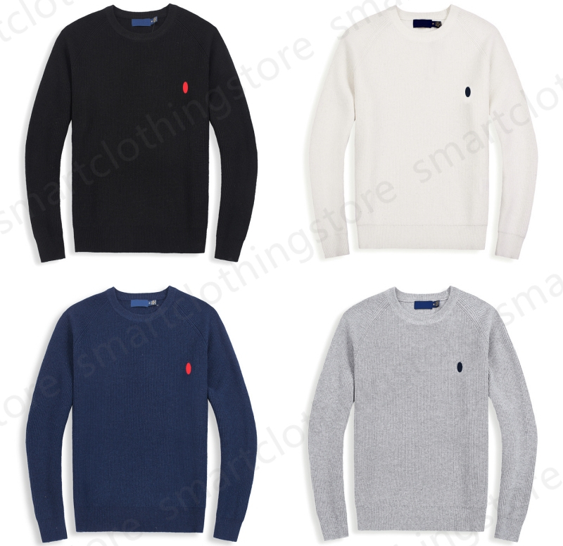 Polo Pull Homme Pulls Designer Pulls pour Hommes Designer Pull Col Rond Pull À Manches Longues Laine Pull Cheval Broderie Polo Quarter Polo Jumpe
