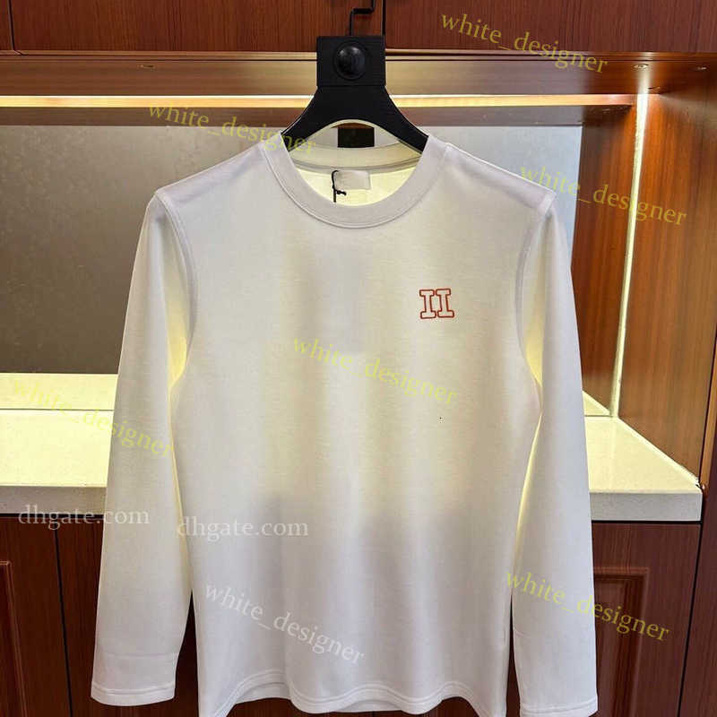 T-shirts de créateurs de Polos pour hommes sans piluls pur coton pur cool top à broderie simple couche rond des vêtements d'automne au printemps
