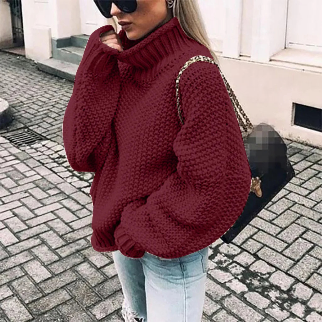 Automne hiver tricot solide pull surdimensionné pulls Hip Hop unisexe pull dames rétro Couples hauts pour les femmes 241010