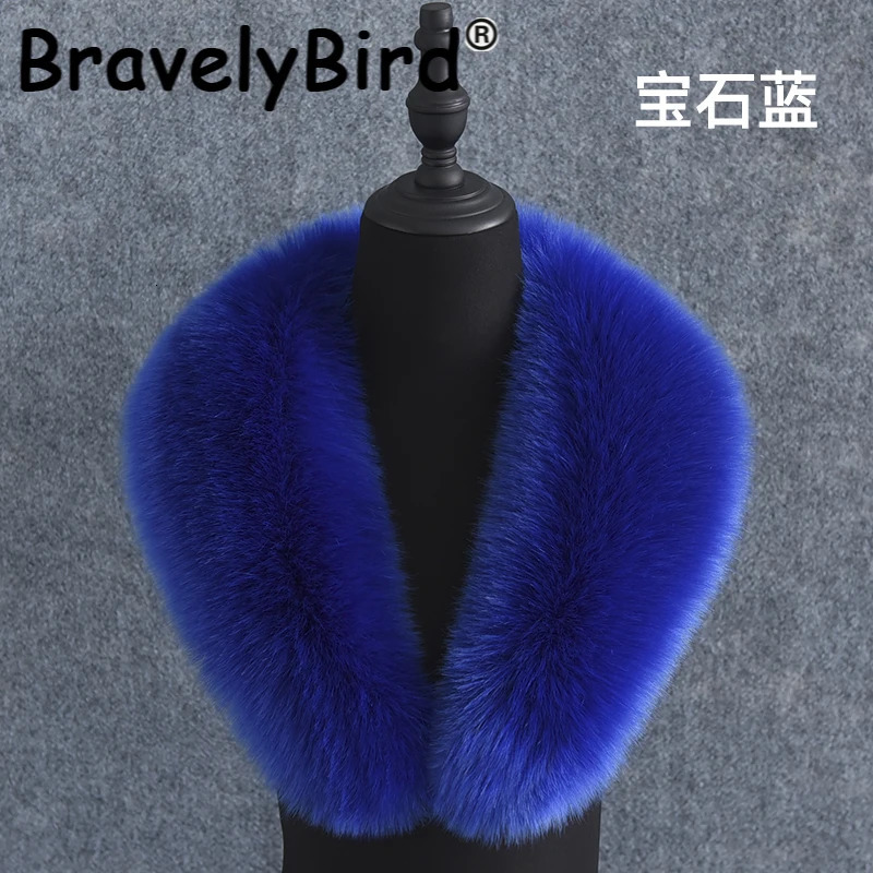 Artificial Fox Womens Fur Collar Super Fluffy Fur Scarf 100% High Quality Jacket Hoodie Accessories Packaging 241011
