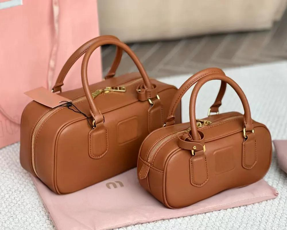 Sac de bowling de qualité supérieure Femme sacs de main de créateur marron