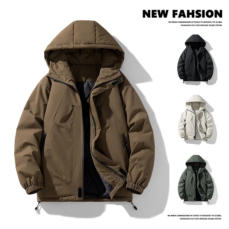 2024 Outdoor Jacket Waterproof Windproof Autumn Winter Mens Hooded Thickening Loose Casual Jackets Coat Plus Size 8xl 241008