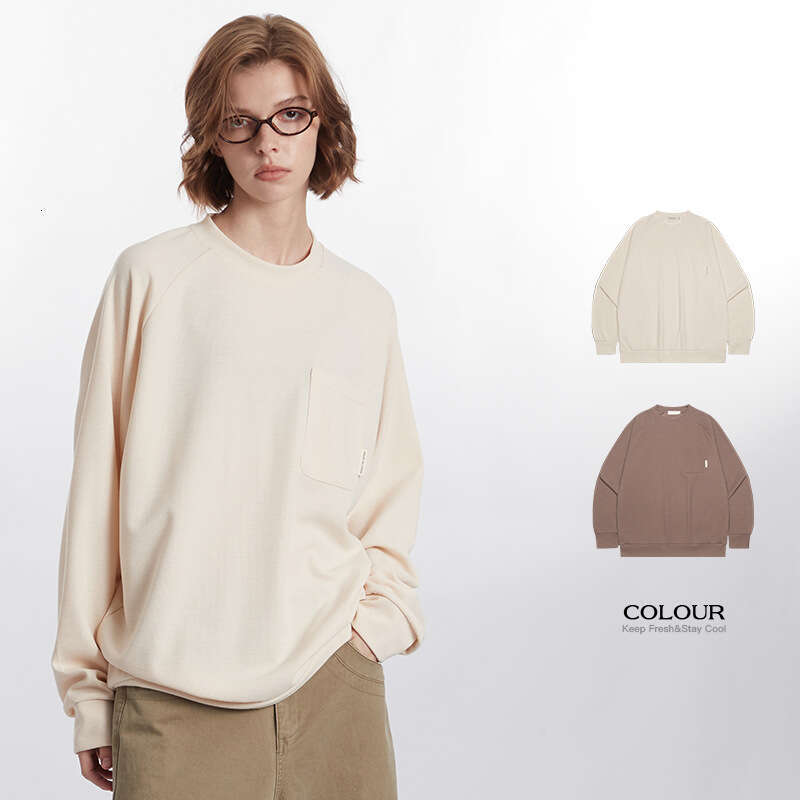 Best-seller Heyhenry American Waffle couleur unie col rond ample Couple sweat à capuche nouveaux hommes et femmes à manches longues Ddmylion