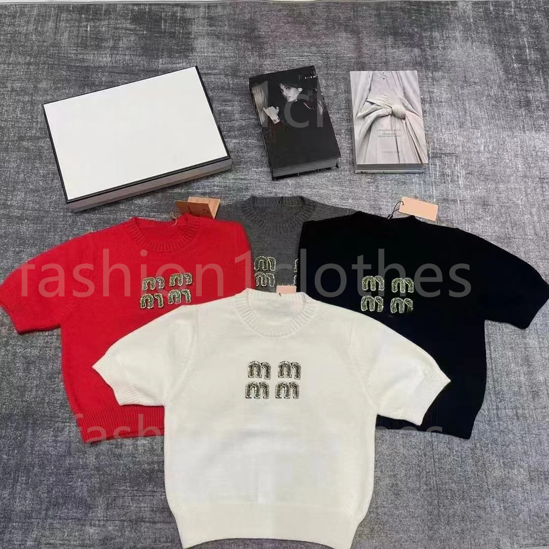 Designer womens polo shirt clothes knitting tees women tops short party crop Heavy Industry Logo Decoration tank top spring backless casual women
