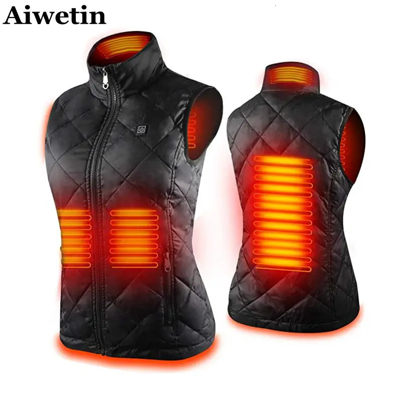 Women Heating vest Autumn and winter Cotton Vest USB Infrared Electric Heating Vest Women Flexible Thermal Winter Warm Jacket 241008