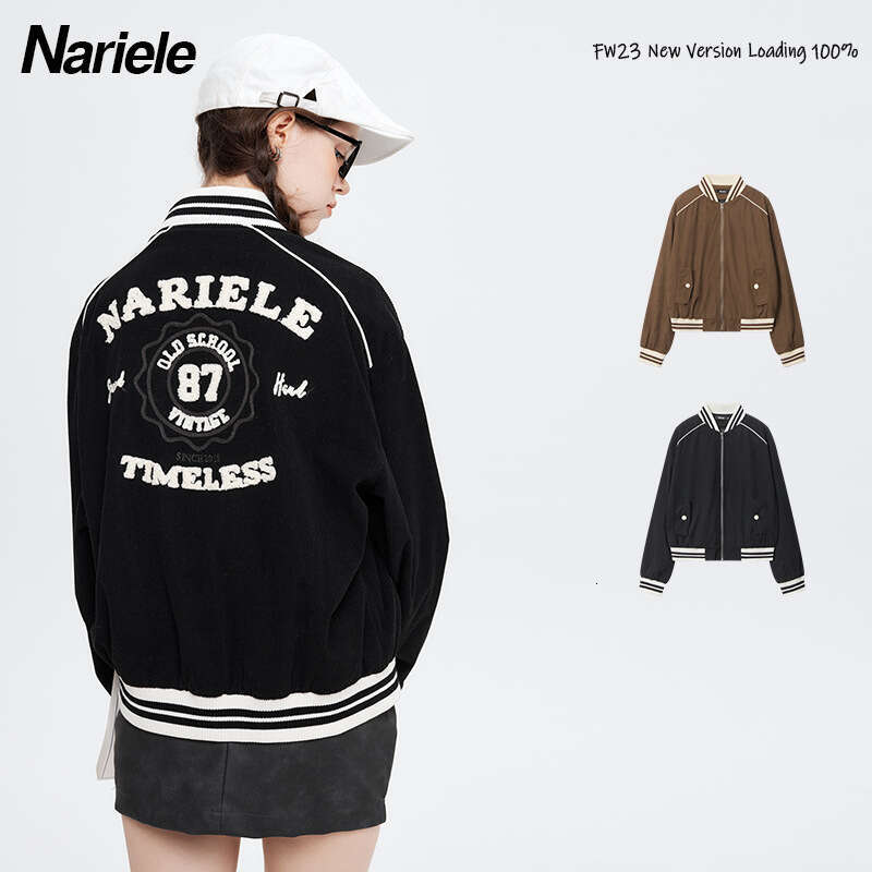 Best-seller Heyhenry marque américaine col montant lettre brodée veste de Baseball Style BF femmes à la mode Ins manteau Ddmylion