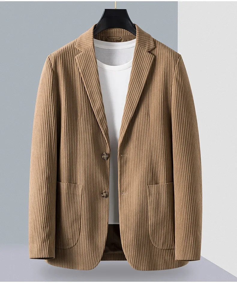 Veste de set en velours côtelé brun hivernal