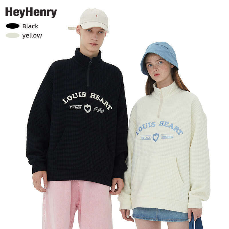 Best-seller Heyhenry peluche épaisse Couple veste polyvalente ample automne hiver haut hommes et femmes gaufré à capuche Ddmylion