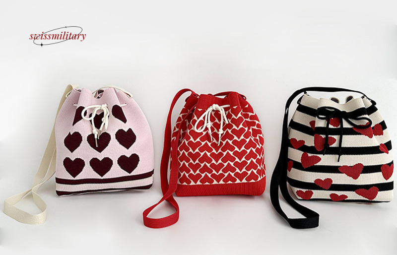 Épaule en tricot pour femmes, design de niche de style coréen, sac simple, décontracté, mignon, polyvalent, sac à cramps ondule, sac de seau à ba