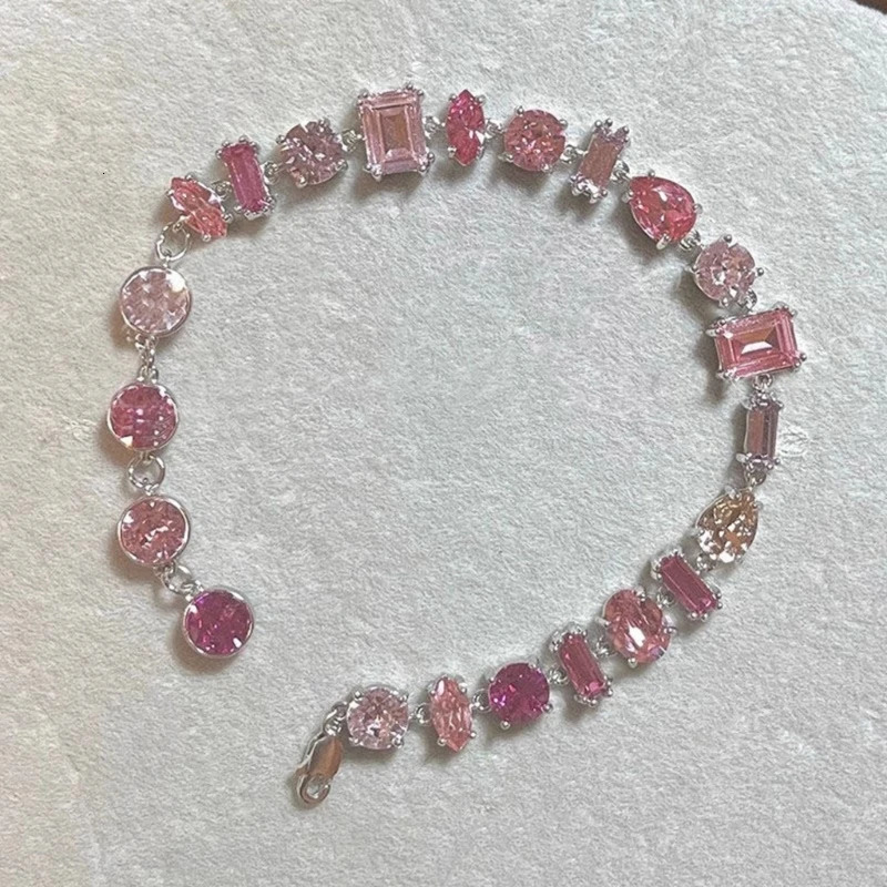 Bracelet rose mignon en cristal avec perles, adapté aux filles et adolescentes X3UD 24/10/11