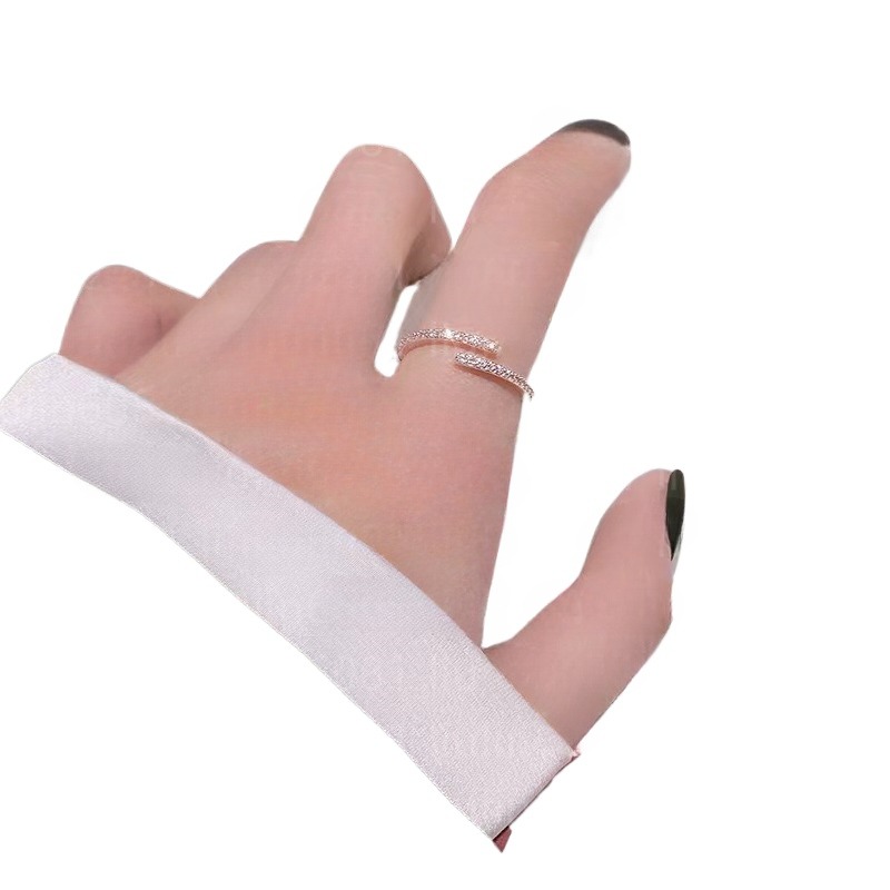 Elegant Unisex Electroplated Diamond Ring - 18k Rose Gold Thin Design with Jewelry Box