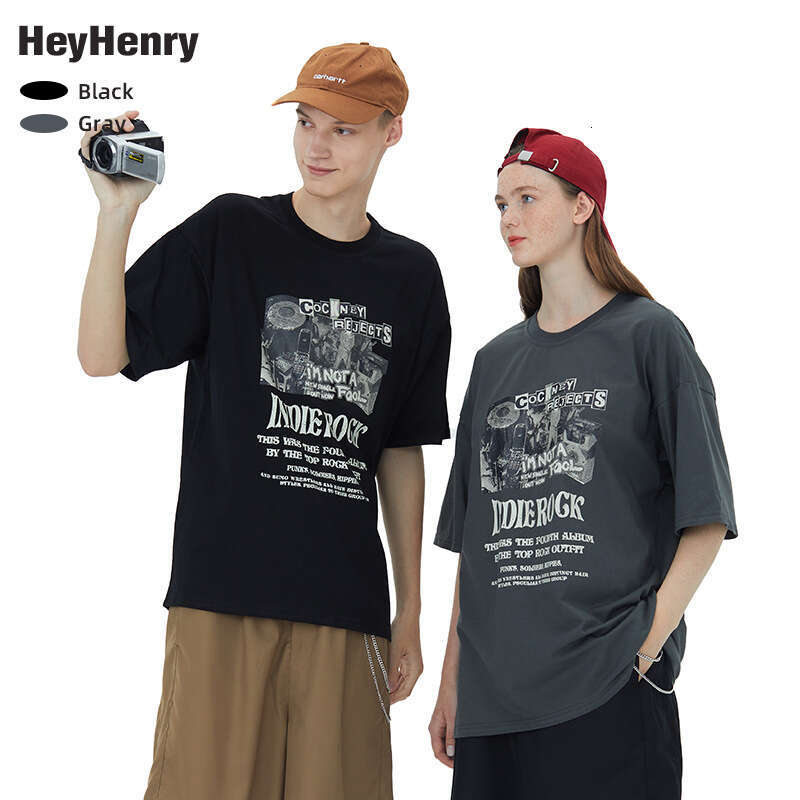 Best-seller Heyhenry été américain Vintage imprimé hommes et femmes, pull à col rond à manches mi-longues, T-Shirt hip-hop pour couples Ddmylion