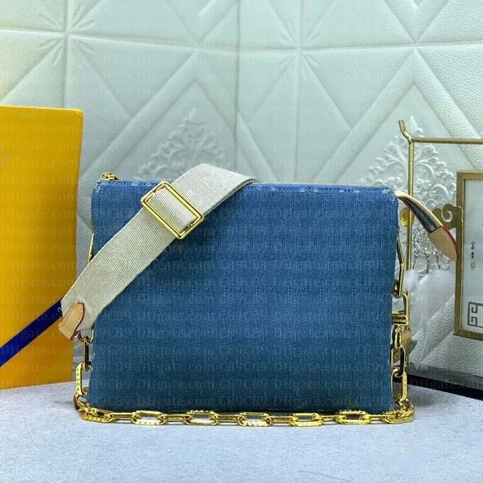 Designer Bags Womens CoussinPM Bag Denim Bag Shoulder Bags Crossbody Genuine Leather Gold Chain totes Handbags tote bag wallets 3 inside compartm-image-976961600