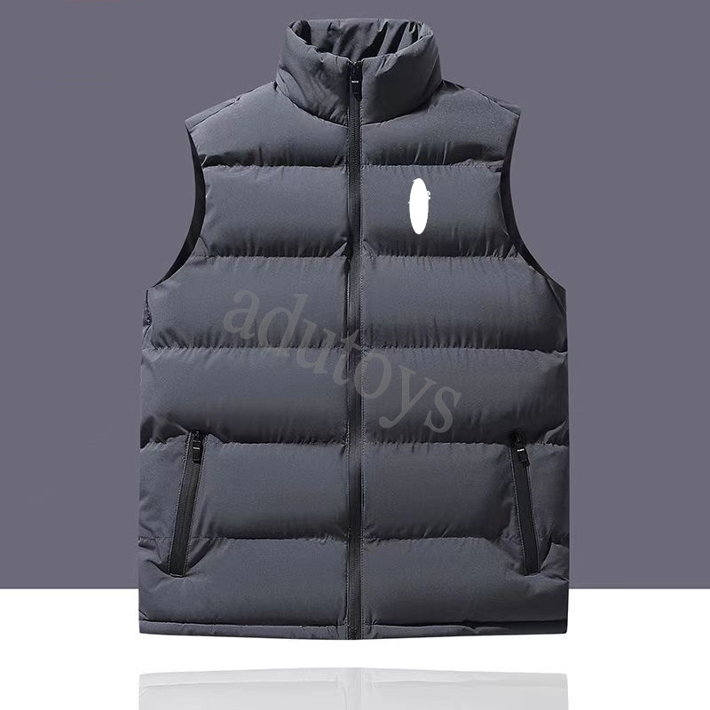 Men's Vests Jacket Winter polo Warm Coats For Men Thickened Stand Collar Down Vest Oversized Jackets Puffer Sleeveless Zipper Coat