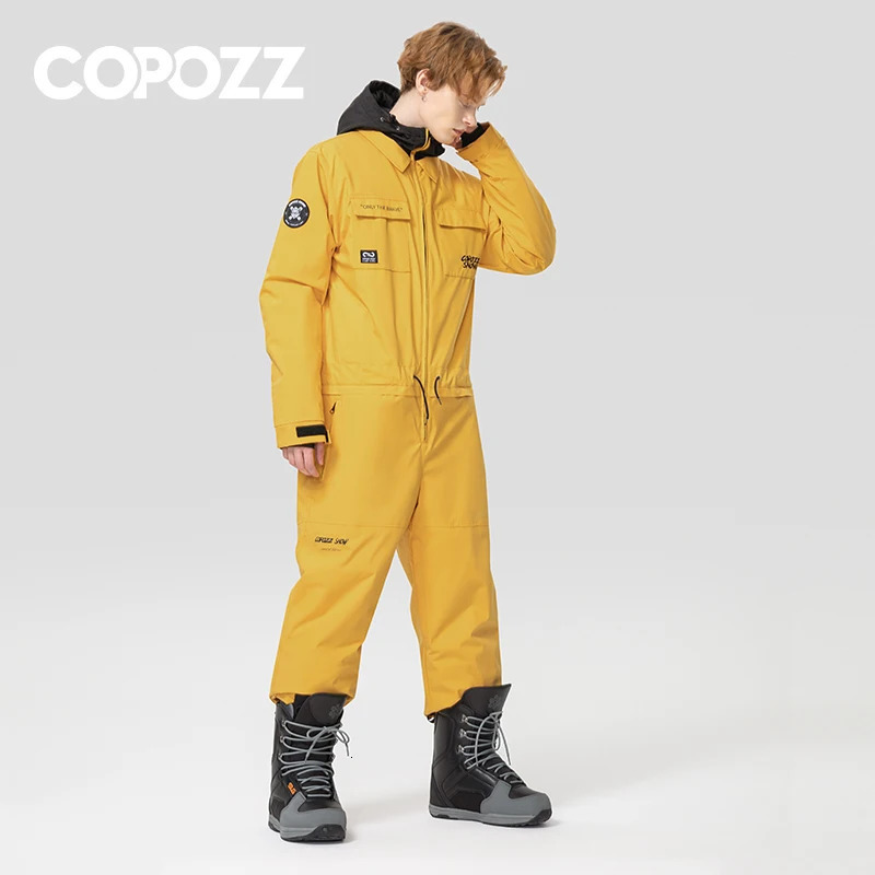 Thick Men Women OnePiece Ski Jumpsuit Outdoor Sports Snowboard Jacket Warm Jump Suit Waterproof Winter Clothes Overalls Hooded 241011