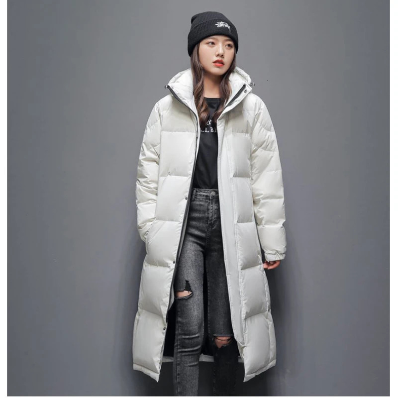 White Duck Down Jacket Down Jacket Street Winter Coat Winter Women Mens Long Down Jacket Warm Lightweight Winter Coats Women 241008