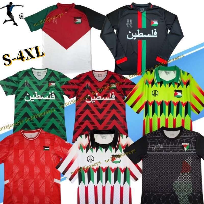 S-4XL 2024 2025 Club Deportivo Palestino Soccer Jerseys 24 25 Hypepeace Palestine Wadi Saleh Player Version Shirts de football à manches longues