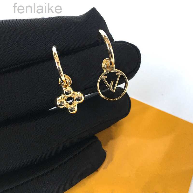 With BOX 2023 Luxury Jewelry For Women Studs Earrings NO Fade Gold Flower Drop Earrings Stud Girls Brand Jewelrys